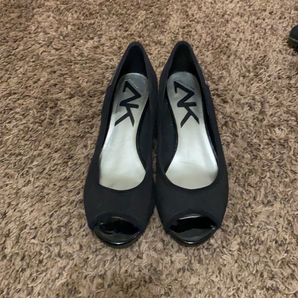 Anne Klein peep toe wedge sandals